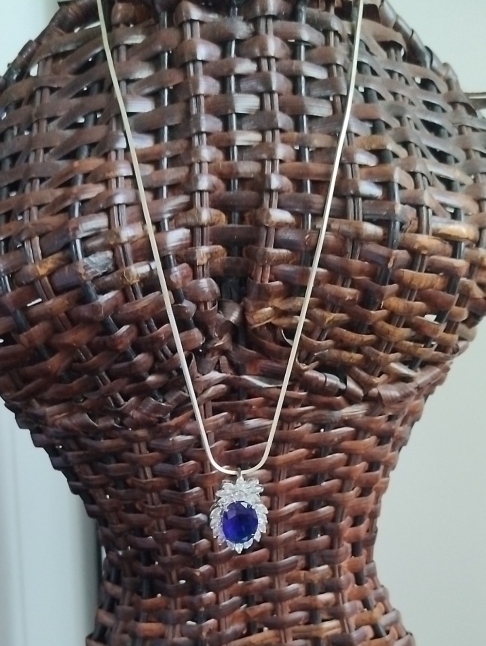 Silver Purple Sapphire Pendant Necklace